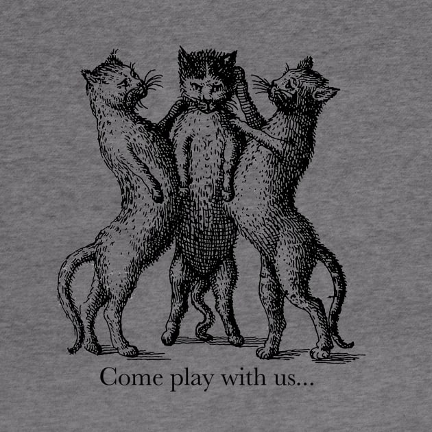 Conjoined Triplet Cats - Come Play With Us by Novis Imaginibus